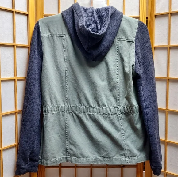 🌿 Full Tilt hybrid cargo hoodie jacket Girl's XL or junior's S/M - Picture 5 of 5
